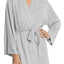Flora Nikrooz Heather-Grey Floral-Embroidered Skylar Robe