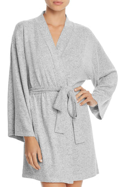 Flora Nikrooz Heather-Grey Floral-Embroidered Skylar Robe thumbnail 2