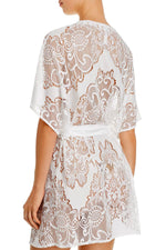 Flora Nikrooz Ivory Millie Lace Wrap Robe