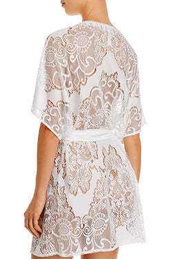 Flora Nikrooz Ivory Millie Lace Wrap Robe thumbnail 2