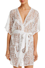 Flora Nikrooz Ivory Millie Lace Wrap Robe