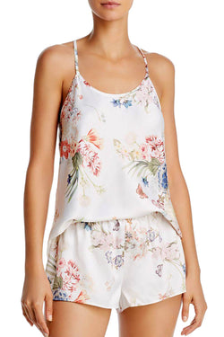 Flora Nikrooz Ivory Petra Floral Print Camisole / Short Lounge Set thumbnail 2