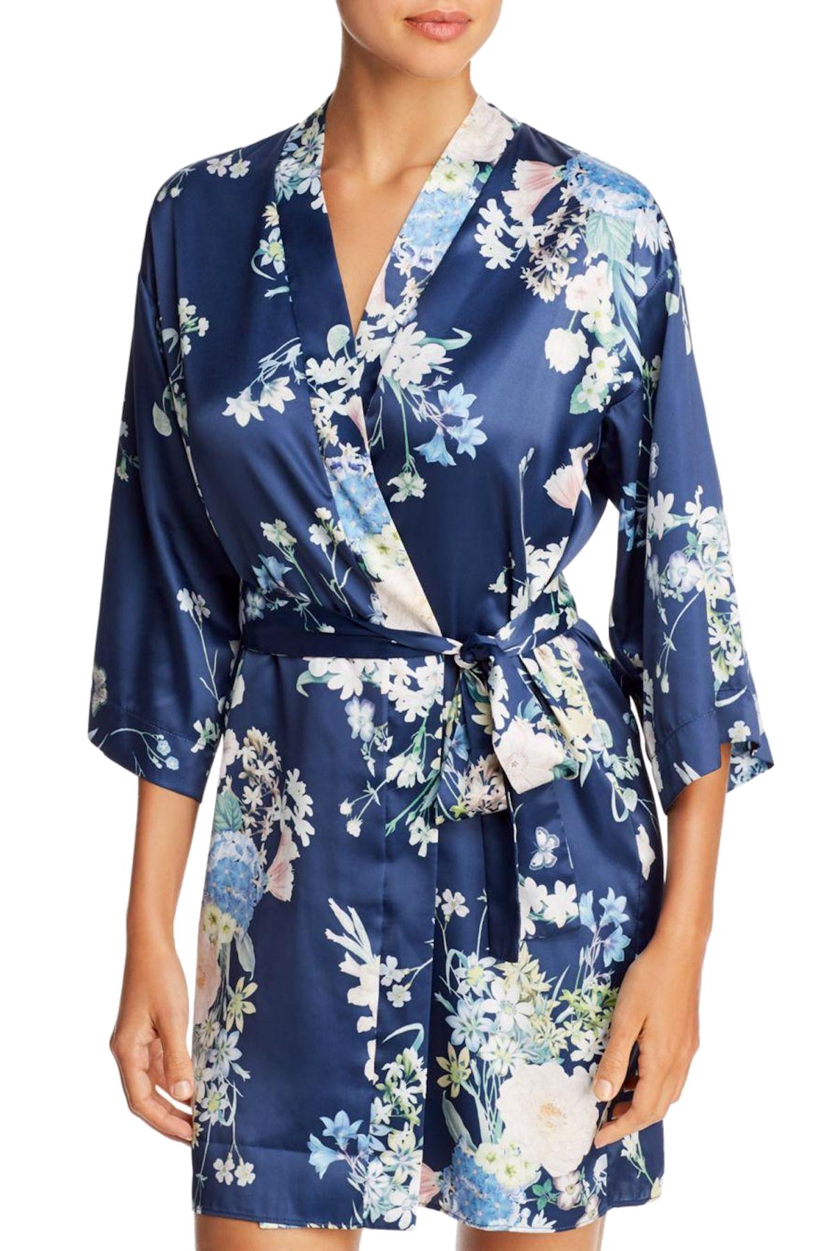 Flora Nikrooz Midnight Petra Kimono Wrap Robe
