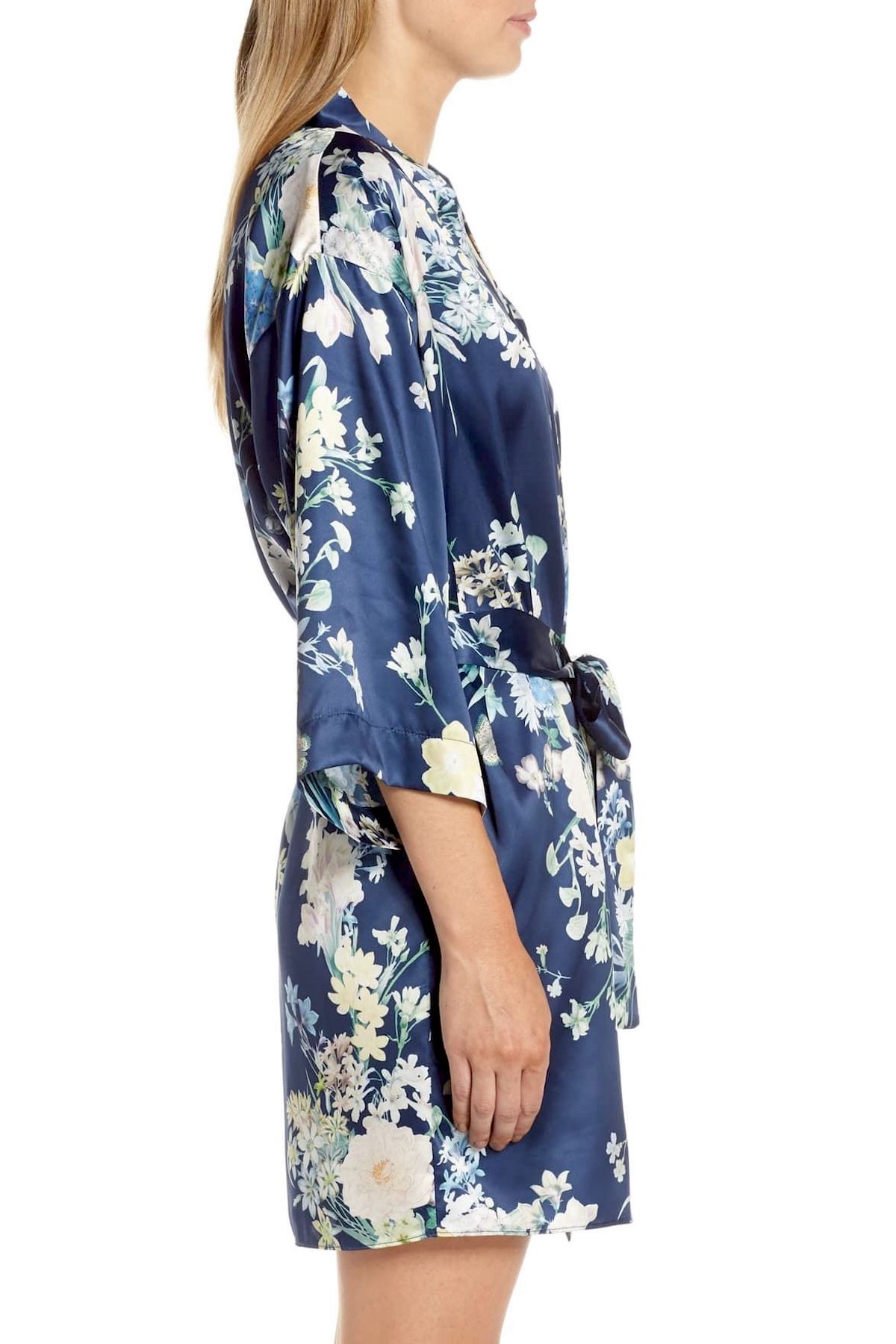 Flora Nikrooz Midnight Petra Kimono Wrap Robe