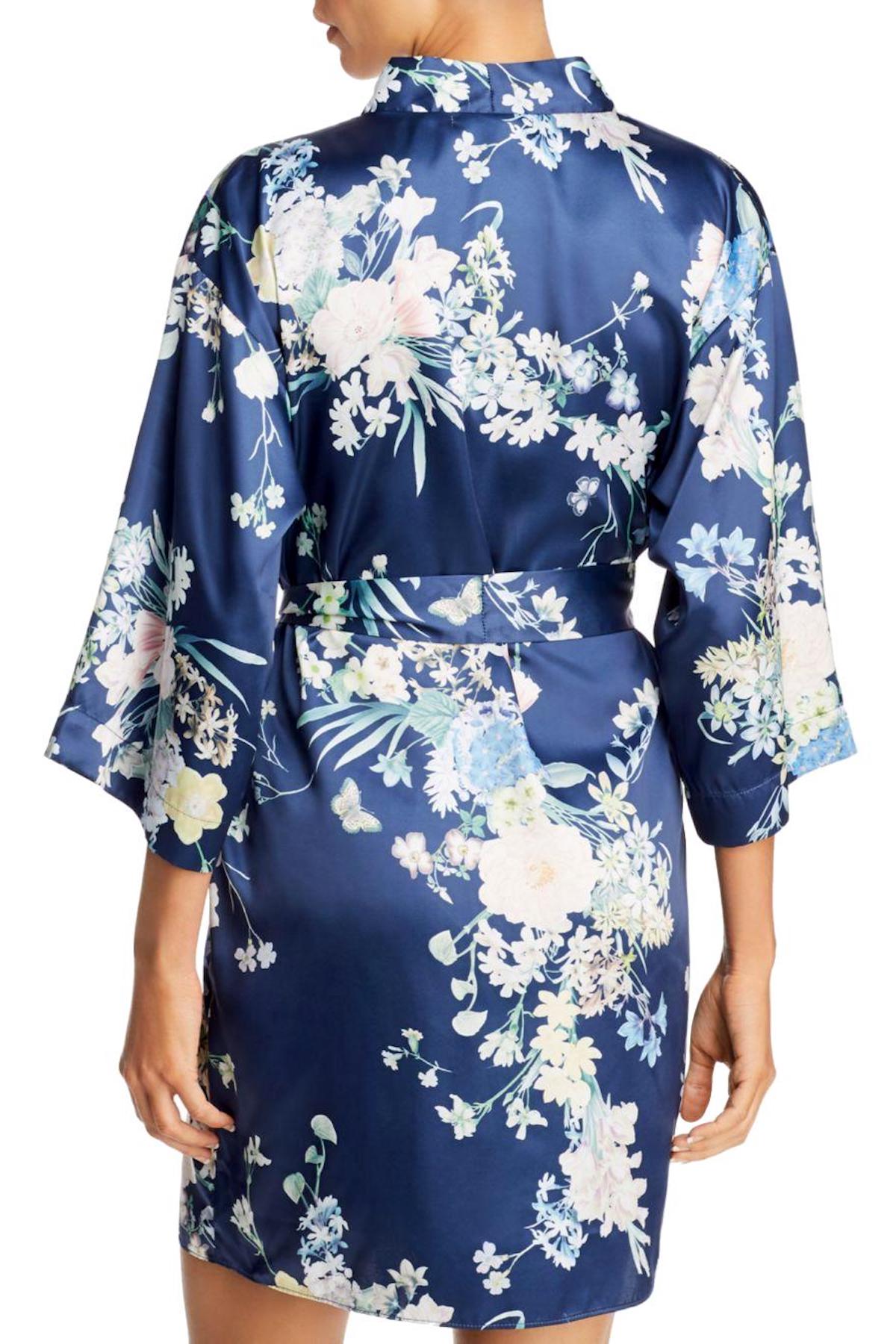 Flora Nikrooz Midnight Petra Kimono Wrap Robe