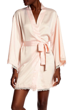 Flora Nikrooz Othela Charmeuse Robe in Peach Petal thumbnail 1