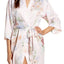 Flora Nikrooz Peach Arisa Floral Print Kimono Wrap Robe