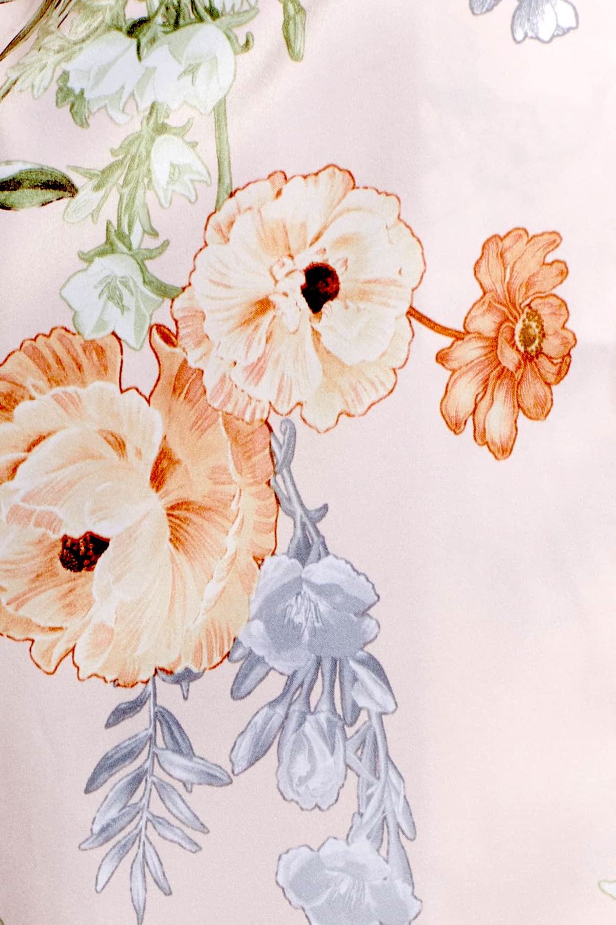 Flora Nikrooz Peach Arisa Floral Print Kimono Wrap Robe