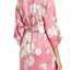Flora Nikrooz Rosewater Arisa Floral Print Kimono Wrap Robe