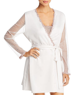 Flora Nikrooz Showstopper Charmeuse Cover Up Robe in Pink Cloud thumbnail 3
