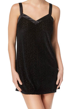 Flora by Flora Nikrooz Black Sheer Bobbi Velvet Burnout Chemise thumbnail 1