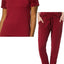 Flora by Flora Nikrooz Brick-Red Erika Velvet-Sleeve Knit PJ Set