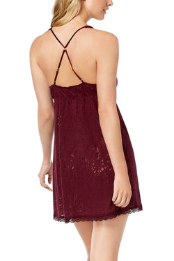 Flora by Flora Nikrooz Burgundy Bisou Burnout Chemise thumbnail 3