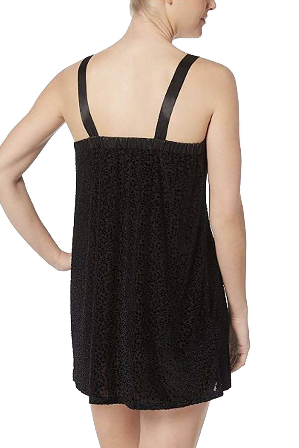 Flora by Flora Nikrooz PLUS Black Velvet-Knit Chemise