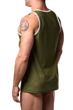 FlyBoy Army Green Tank Top thumbnail 2