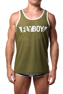 FlyBoy Army Green Tank Top thumbnail 1