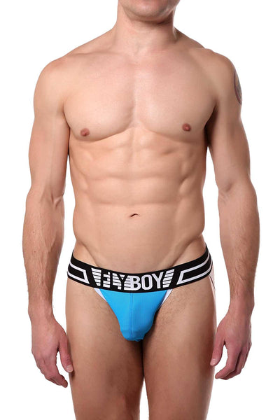 FlyBoy Fluorescent-Blue Sport Mesh Jockstrap