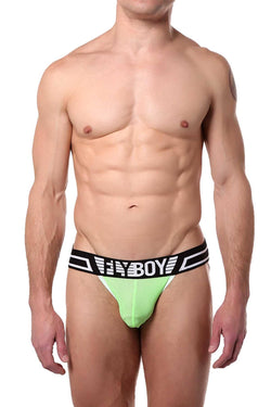 FlyBoy Fluorescent-Green Sport Mesh Jockstrap thumbnail 1