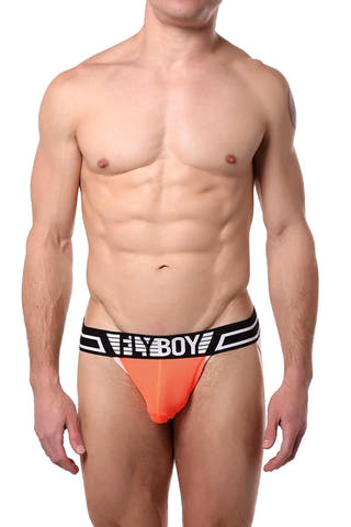FlyBoy Fluorescent-Orange Sport Mesh Jockstrap