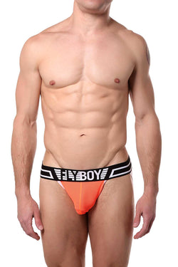 FlyBoy Fluorescent-Orange Sport Mesh Jockstrap thumbnail 1