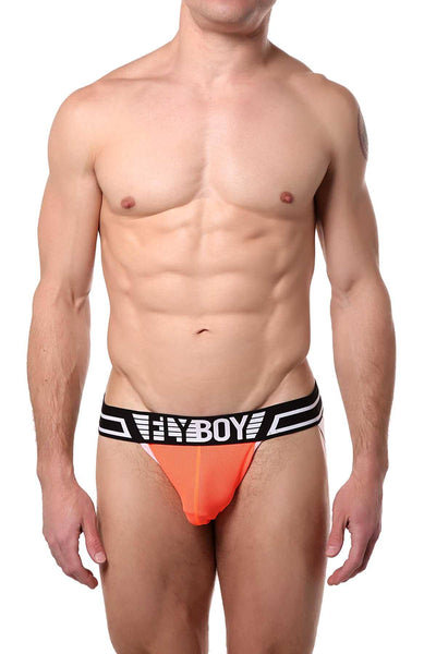 FlyBoy Fluorescent-Orange Sport Mesh Jockstrap