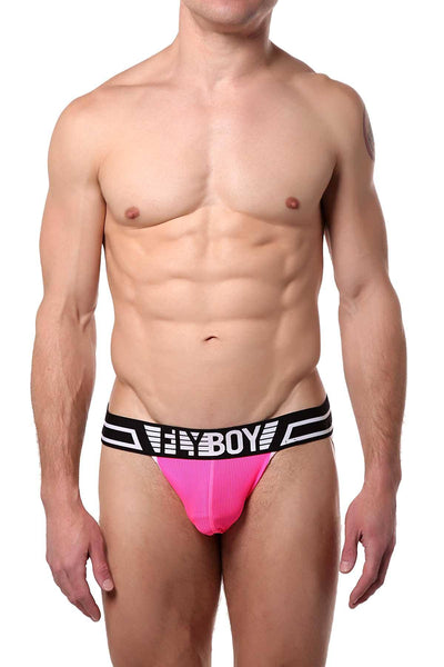 FlyBoy Fluorescent-Pink Sport Mesh Jockstrap