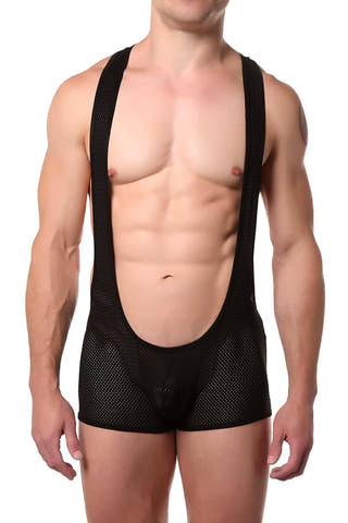FlyBoy Jag-Black Plunge Singlet