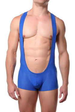 FlyBoy Skye-Blue Plunge Singlet thumbnail 1
