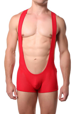 FlyBoy Sport-Red Plunge Singlet thumbnail 1