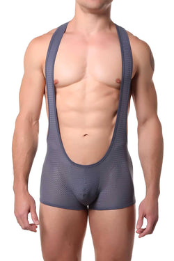 FlyBoy Wolf-Grey Plunge Singlet thumbnail 1