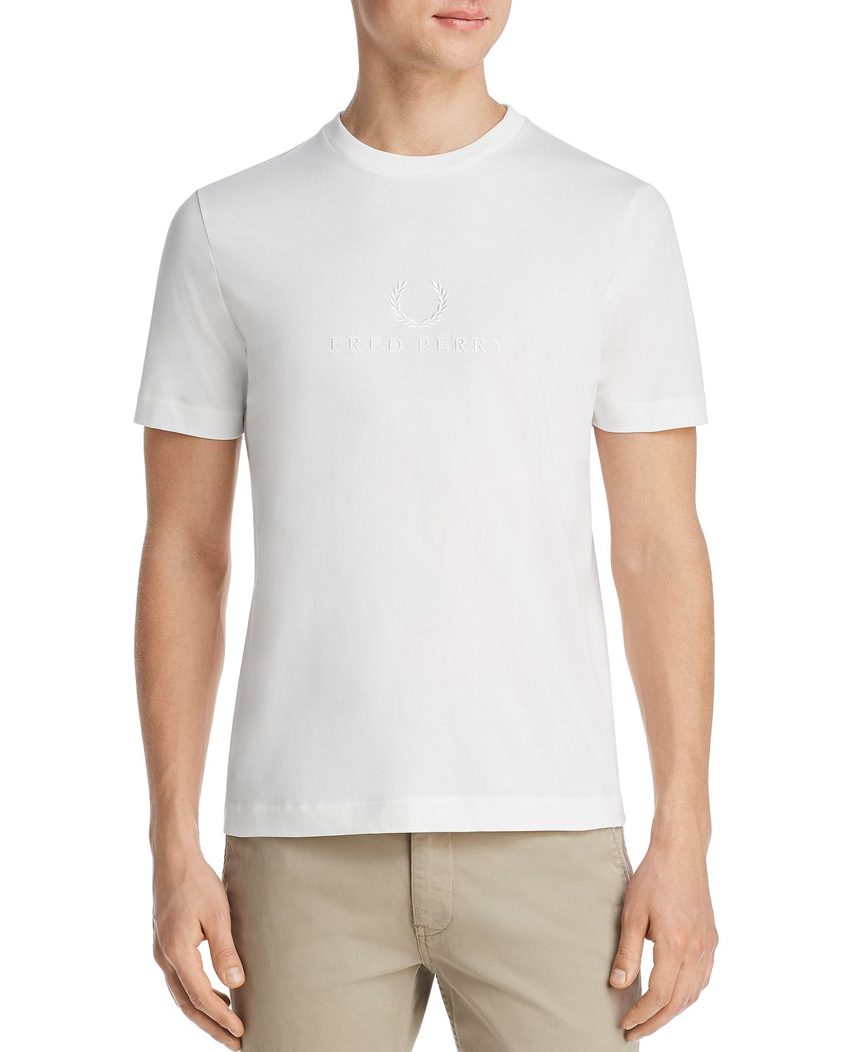 Fred Perry Embroidered Logo Tee Snow White