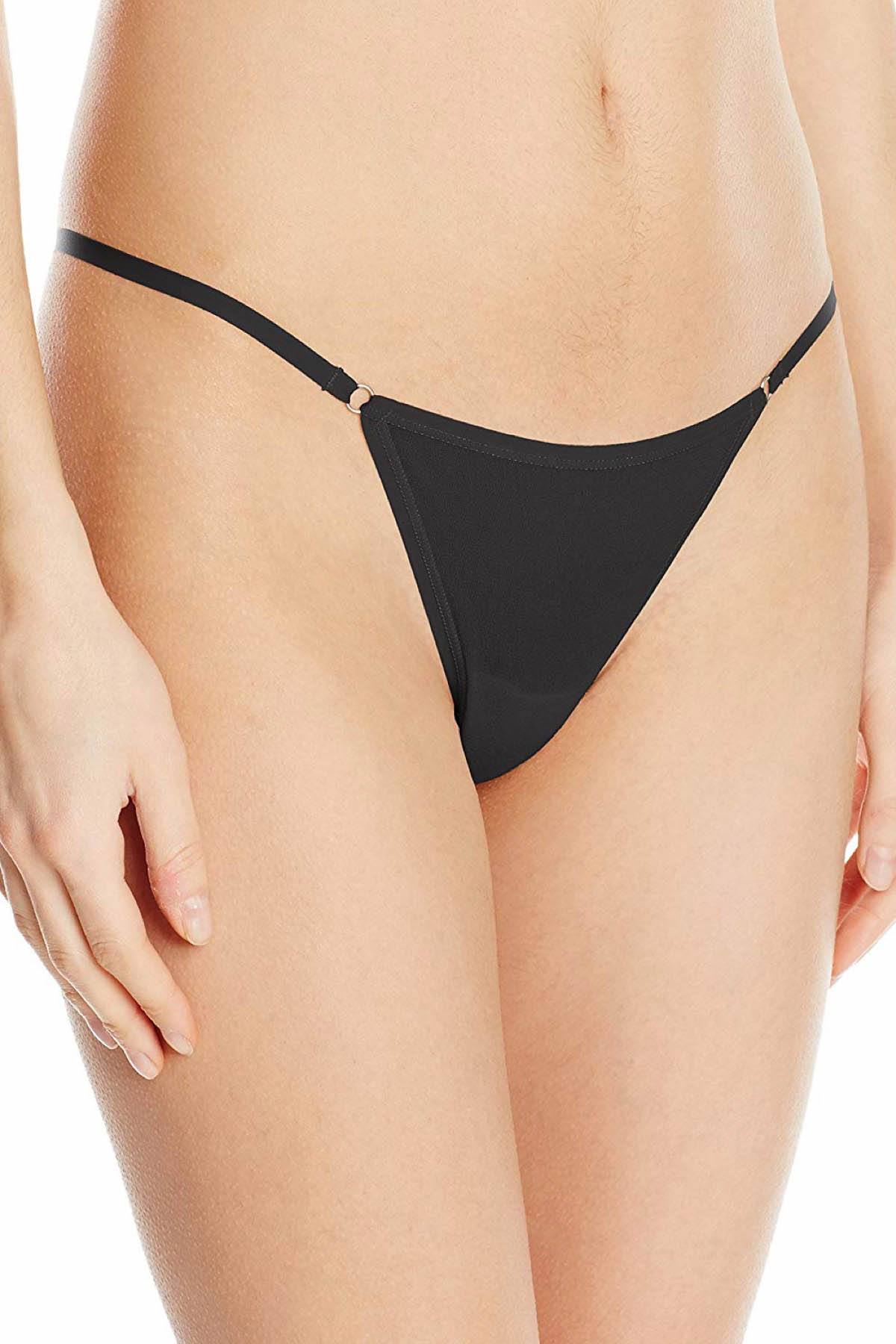 Fredericks Of Hollywood Black Ring Thong