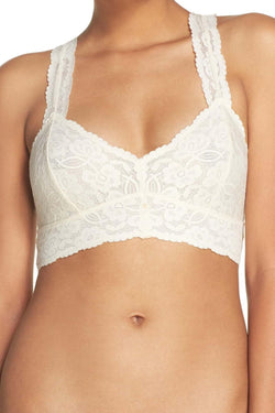 Free People Ivory Galloon-Lace Racerback Bralette thumbnail 3