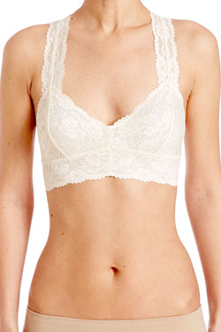 Free People Ivory Galloon-Lace Racerback Bralette thumbnail 4