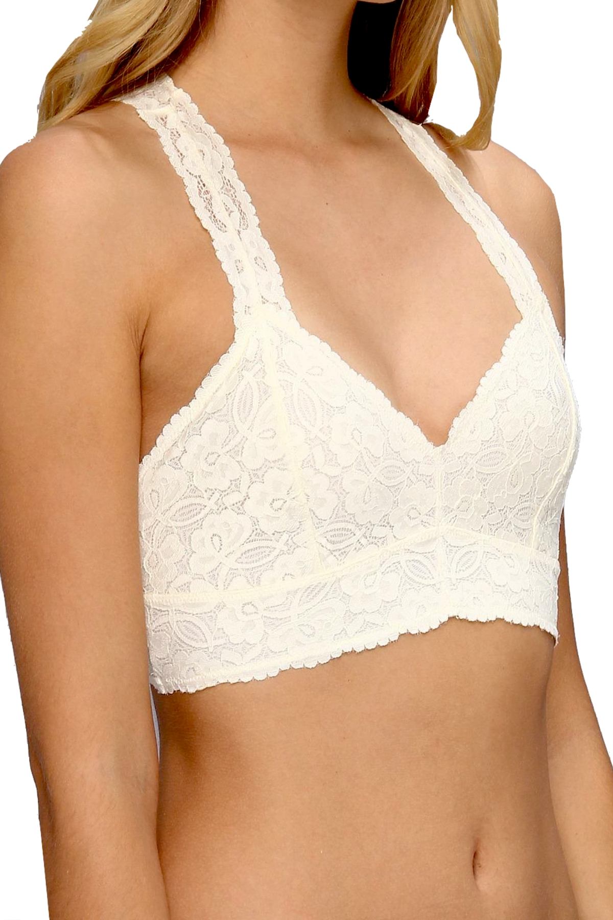 Free People Ivory Galloon-Lace Racerback Bralette