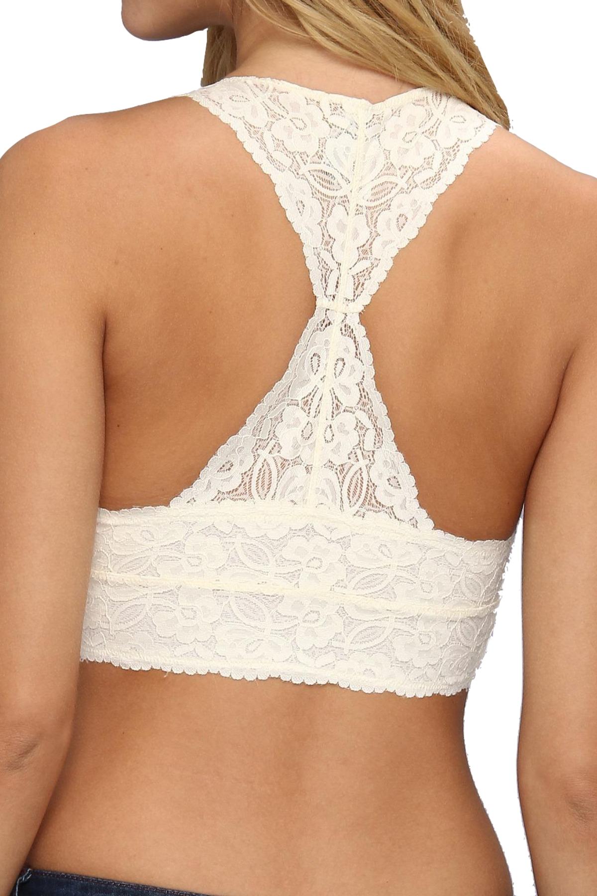 Free People Ivory Galloon-Lace Racerback Bralette