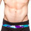 Freedom Reigns Black/Aqua-Camo Strike-Force Square-Cut Swim Brief