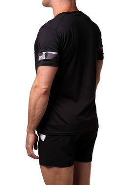 Freedom Reigns Black/Grey-Camo Sport-Mesh Contrast Tee thumbnail 2