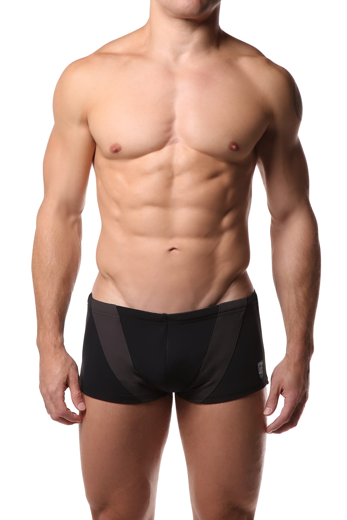 Freedom Reigns Black & Charcoal Applique Swimwear
