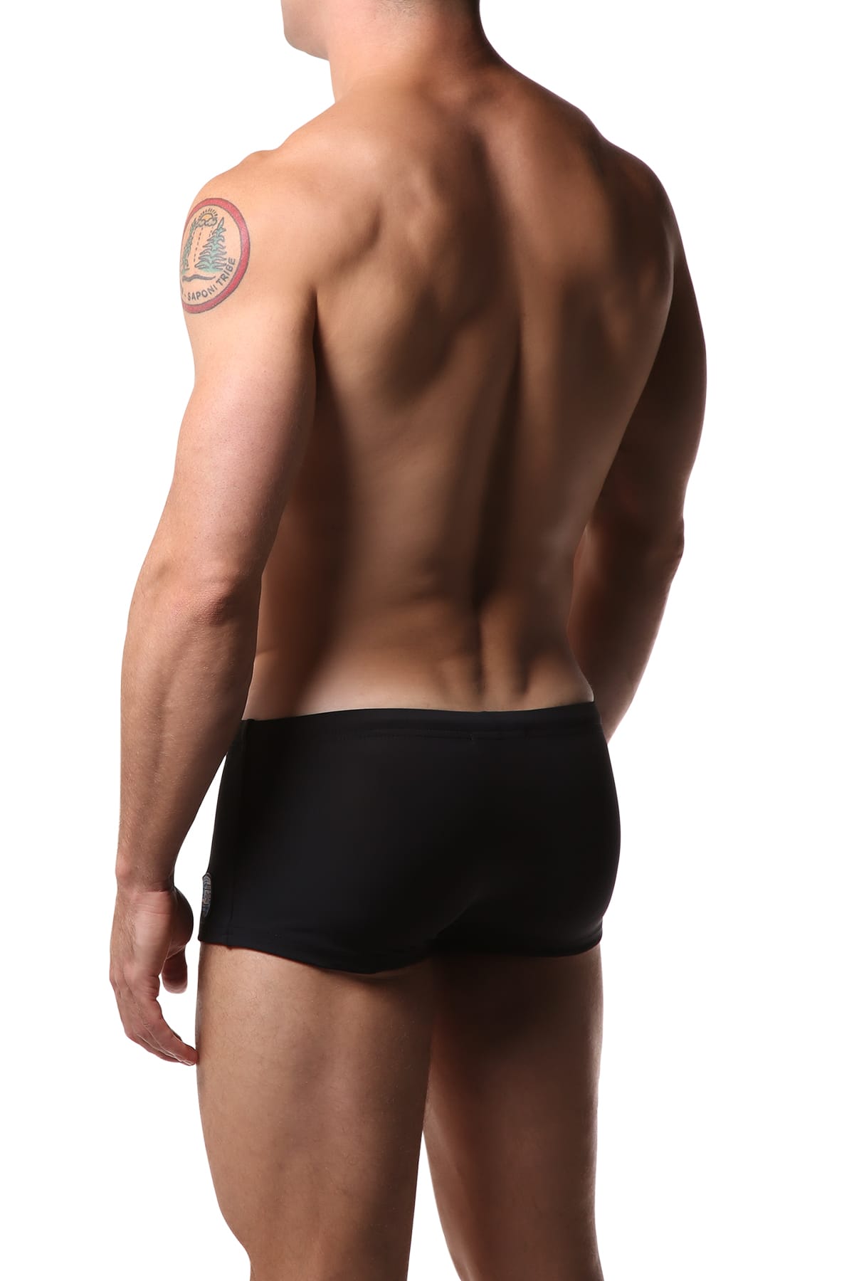 Freedom Reigns Black & Charcoal Applique Swimwear
