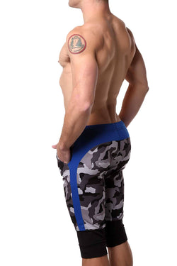 Freedom Reigns Grey-Camo/Black/Cyan Long Short thumbnail 2