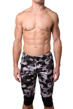 Freedom Reigns Grey-Camo/Black/Cyan Long Short thumbnail 1