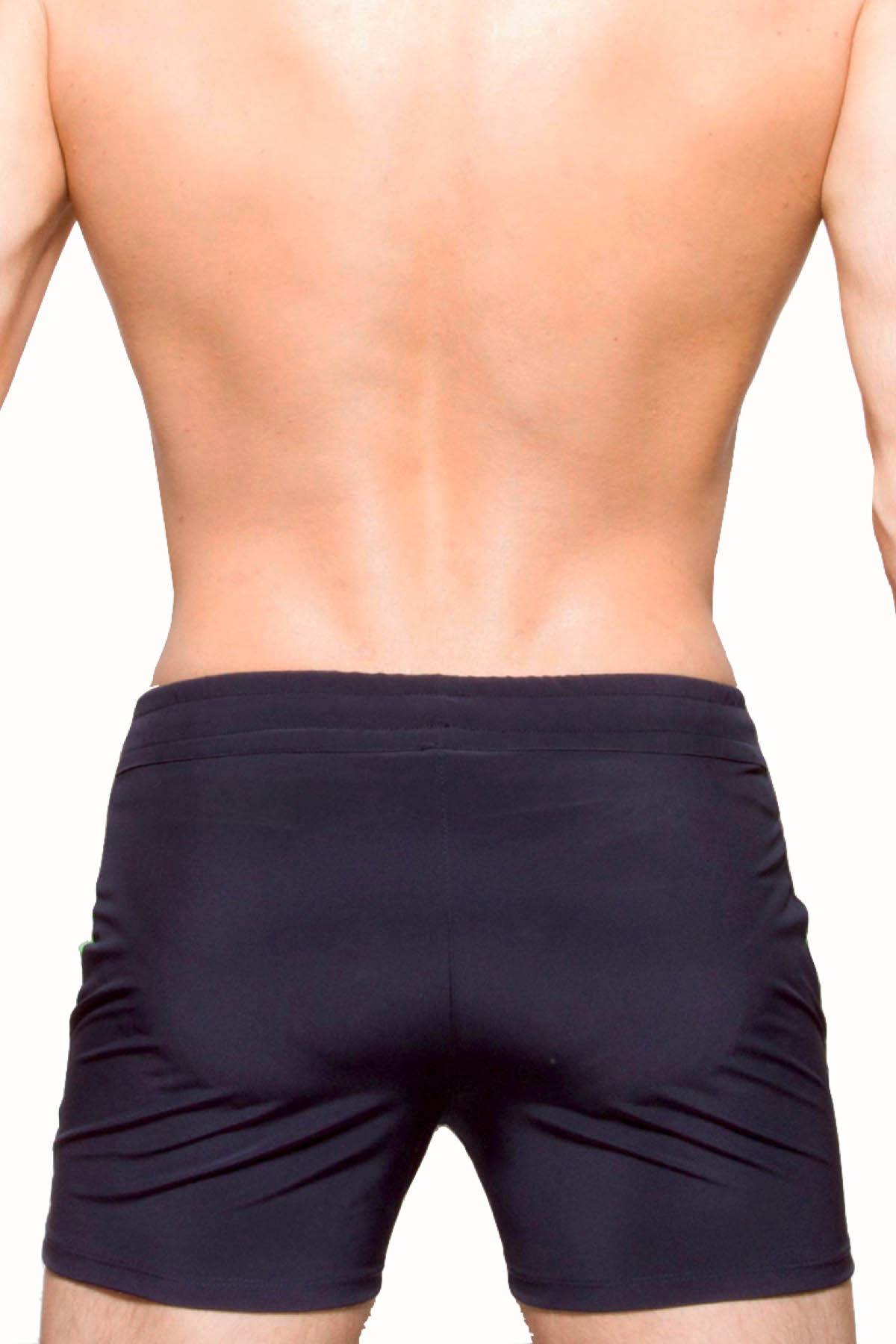 Freedom Reigns Navy/Lime Wave Boardshort