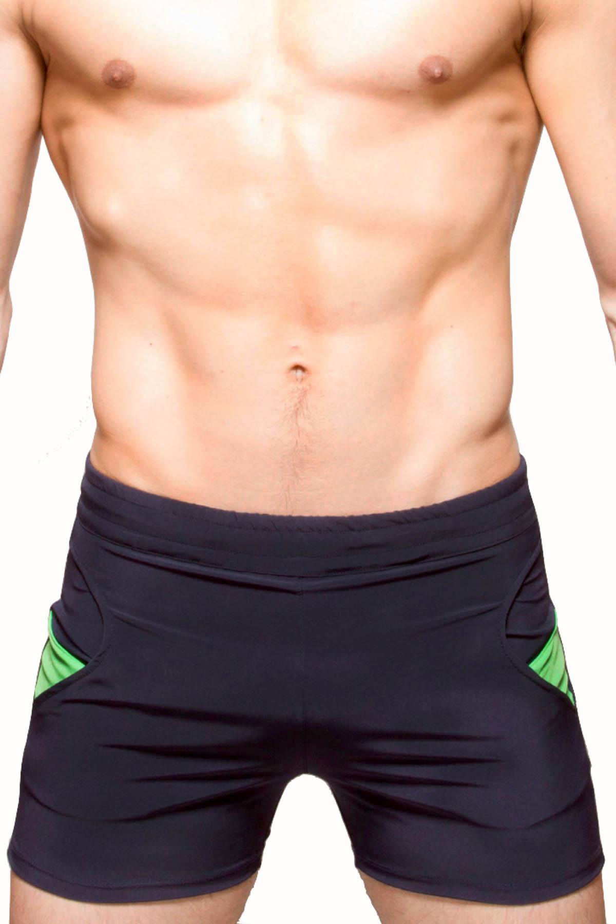 Freedom Reigns Navy/Lime Wave Boardshort