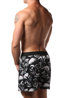 Fun Boxers Black Creepy Skulls Boxer Short thumbnail 2