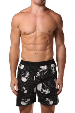 Fun Boxers Black Skull Sketch Boxer Short thumbnail 1