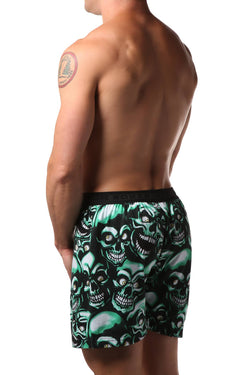 Fun Boxers Green Creepy Skulls Boxer Short thumbnail 2