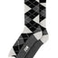 Fun Socks Black/White/Grey Argyle Crew Socks