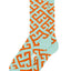 Fun Socks Seafoam/Orange Key Geo Crew Socks