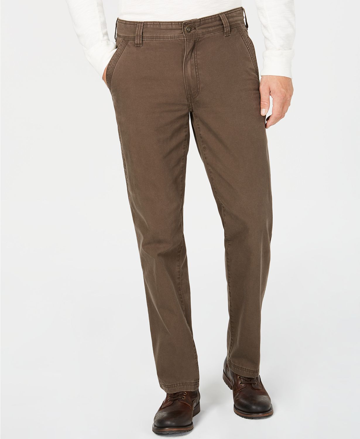 G.h. Bass Co. Mens Canvas Chinos Pan Olive Brown